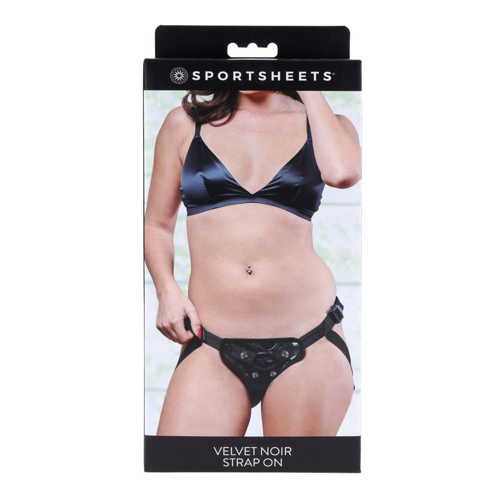 Sportsheets Velvet Noir Strap On Adjustable Strap-On Harness No Probe Included STRAP-ONS