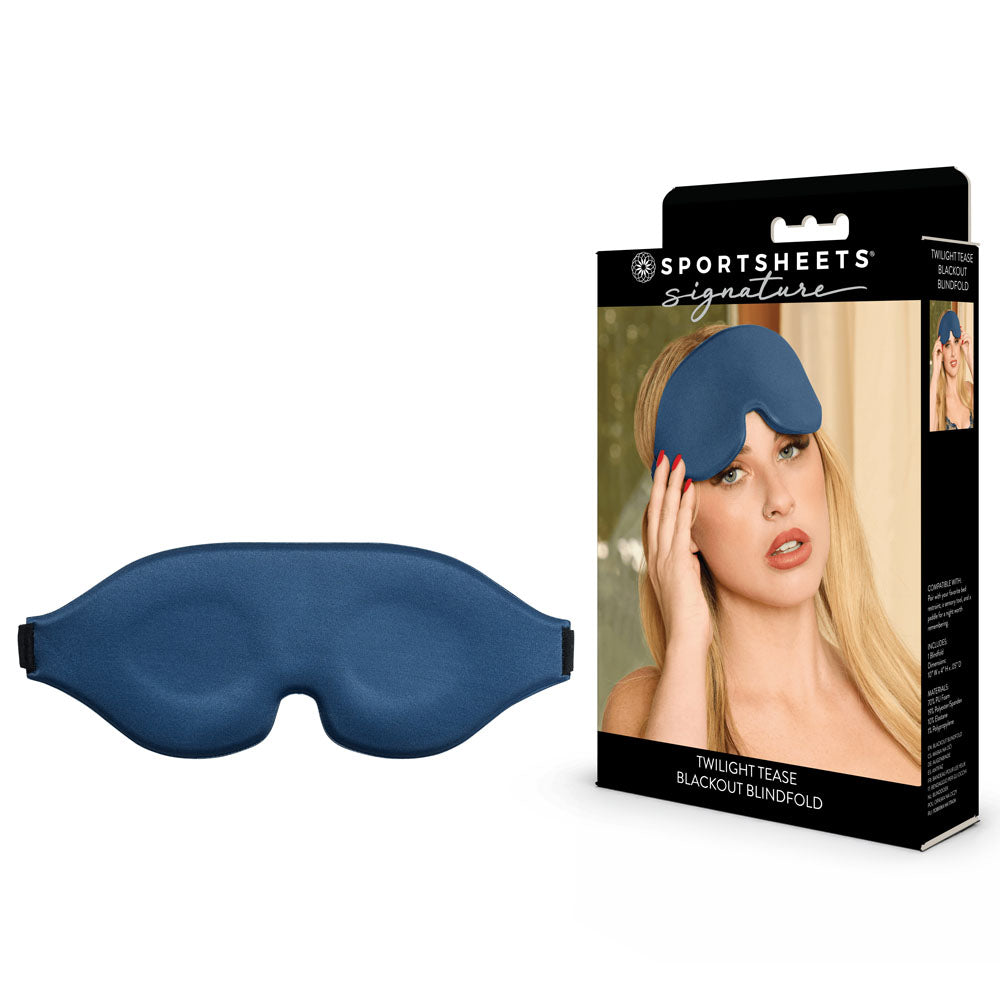 Sportsheets Signature Twilight Tease Blackout Blindfold Blue > Bondage Gear > Blindfolds