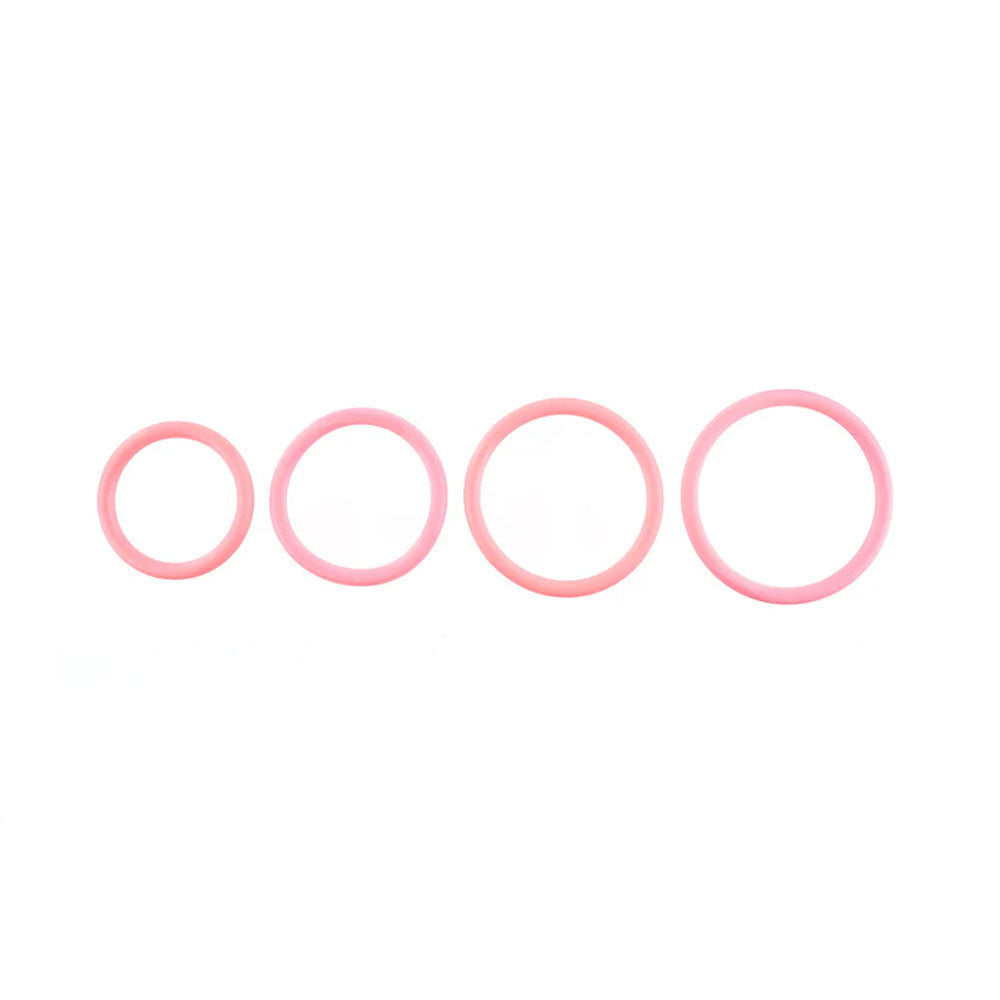 Sportsheets Rubber O-Rings (Coral) – Latex-Free Stretchy Cock Ring Set 4 Pack Secondary image