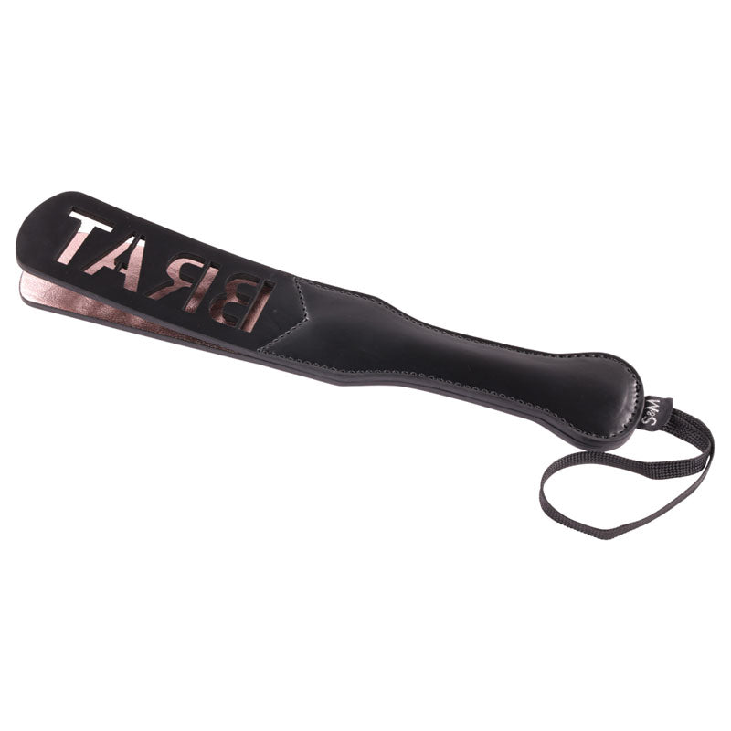 Sex And Mischief Brat Paddle - Faux Leather Wrist Strap Impact Paddle > Bondage Gear > Paddles