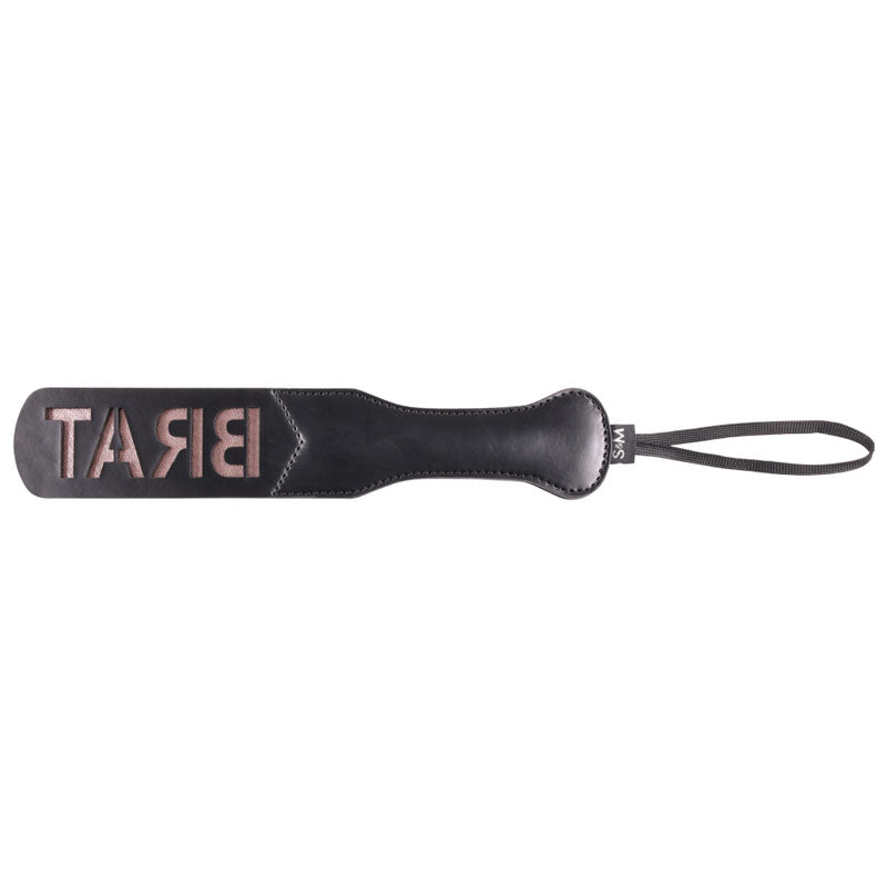 Sex And Mischief Brat Paddle - Faux Leather Wrist Strap Impact Paddle > Bondage Gear > Paddles