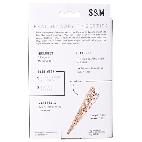 Sex & Mischief Brat Sensory Fingertips - Set of 5 - Rose Gold Medical Themed