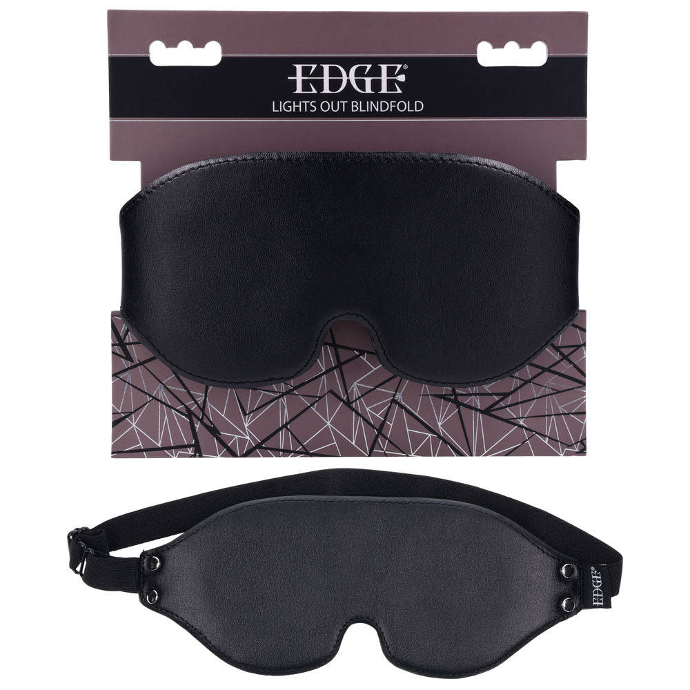 Edge Lights Out Blindfold Eyemask Restraint – Faux Leather Sensory Play Accessory > Bondage Gear > Blindfolds