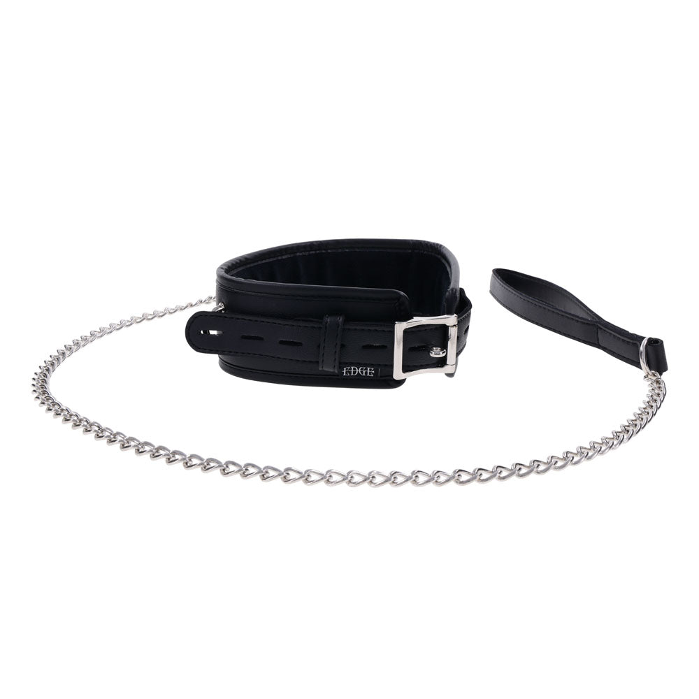 Edge Collar and Leash Neck Restraint with Heavy Duty Metal Leash > Clothes > Unisex Leather