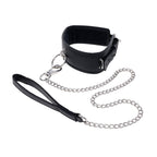 Edge Collar and Leash Neck Restraint with Heavy Duty Metal Leash > Clothes > Unisex Leather