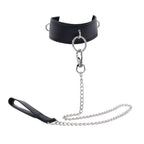 Edge Collar and Leash Neck Restraint with Heavy Duty Metal Leash > Clothes > Unisex Leather
