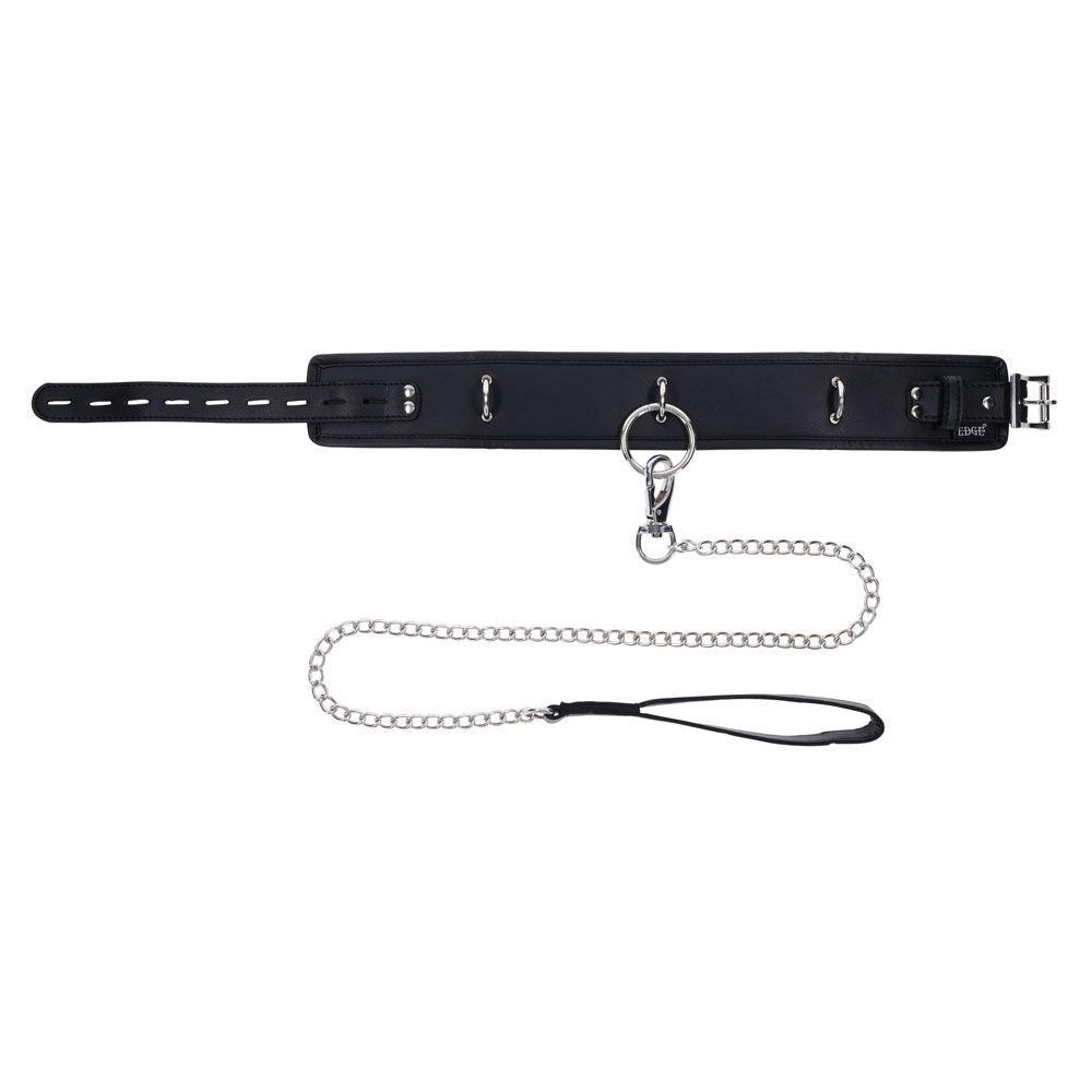 Edge Collar and Leash Neck Restraint with Heavy Duty Metal Leash > Clothes > Unisex Leather