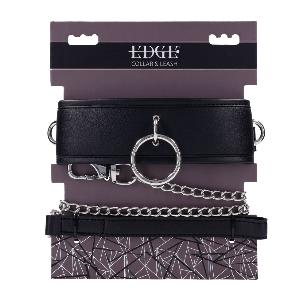 Edge Collar and Leash Neck Restraint with Heavy Duty Metal Leash > Clothes > Unisex Leather