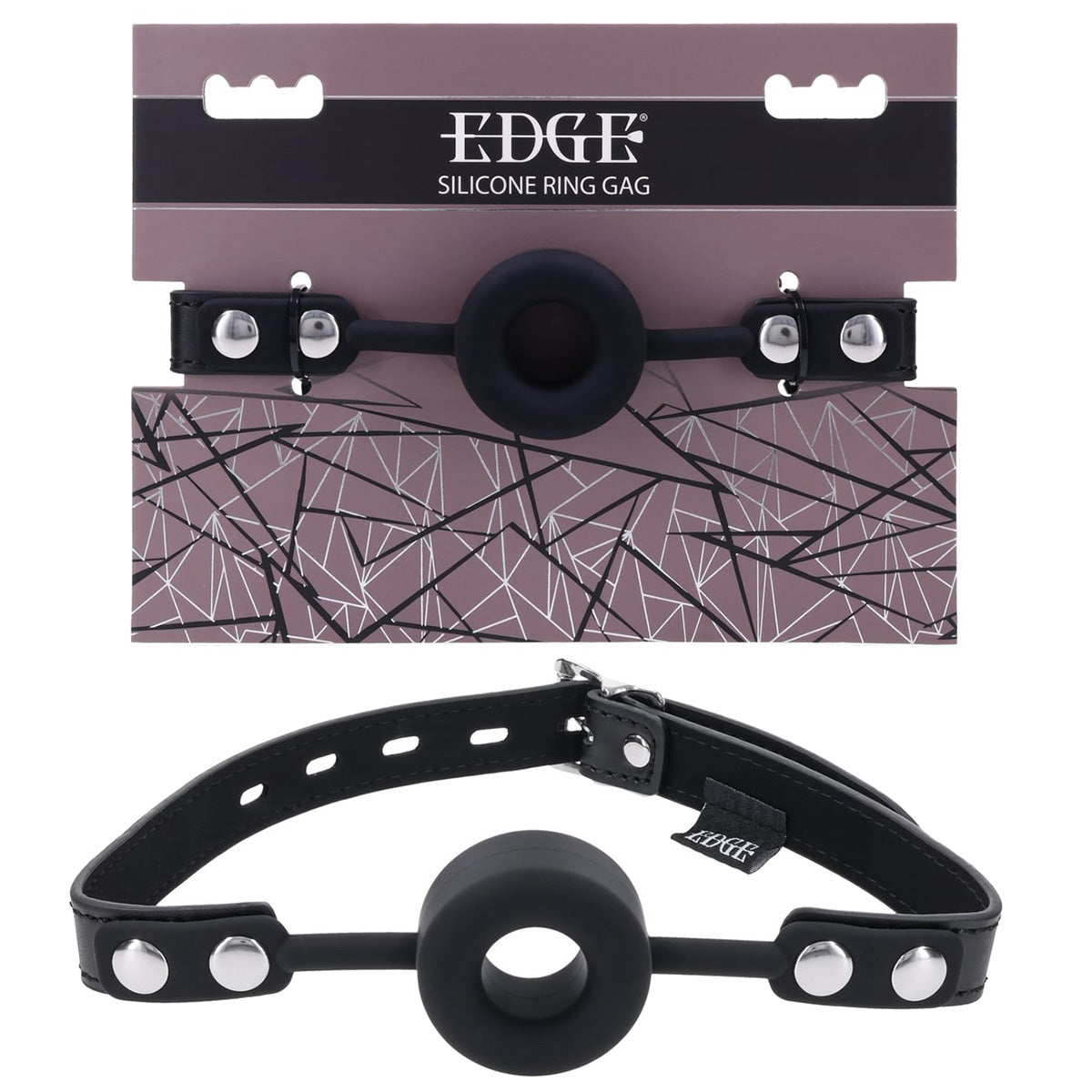 Edge Silicone Ring Gag – Mouth Restraint Bondage Accessory Black > Bondage Gear > Gags and Bits