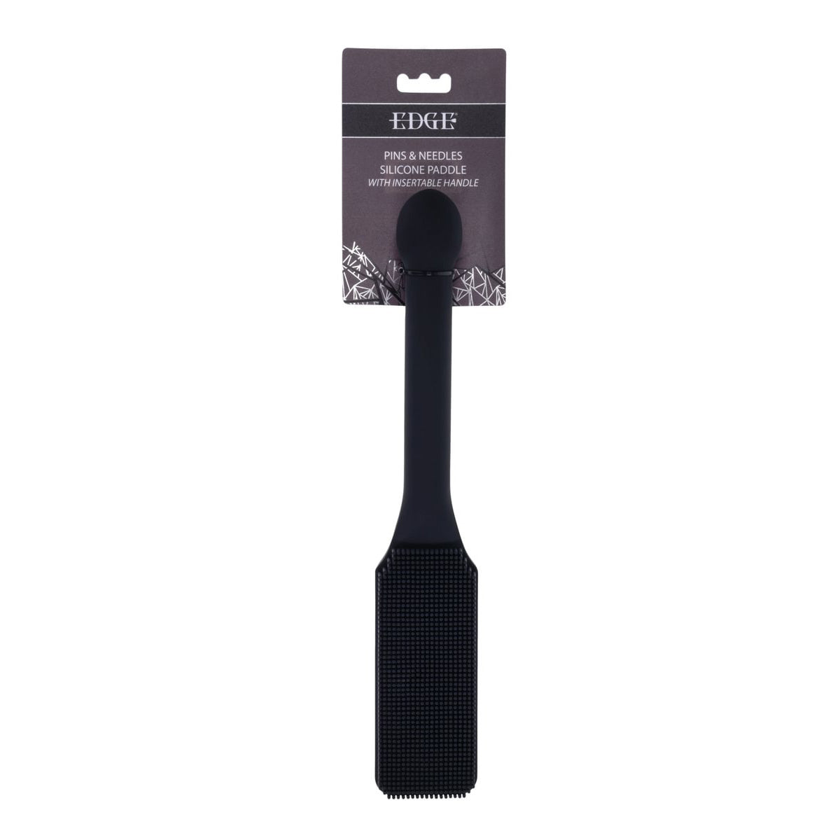 Edge Pins & Needles – Silicone Spanking Paddle with Insertable Handle Black > Bondage Gear > Paddles