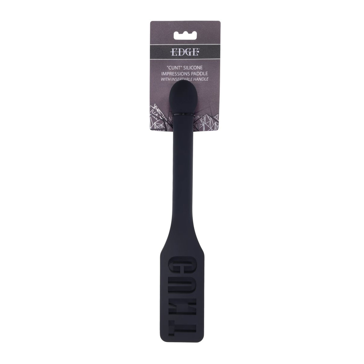 Edge Cunt Silicone Paddle – Flexible Silicone Paddle with Insertable Handle Black > Bondage Gear > Paddles