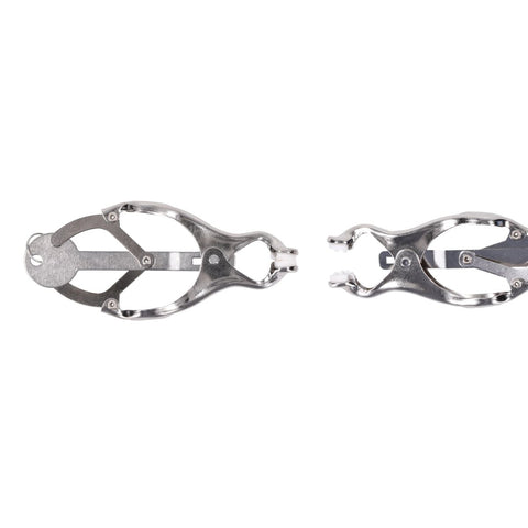 Edge Tuggable Clover Clamps – Metal Nipple Restraints > Sex Toys > Nipple Clamps