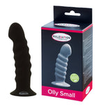 Malesation Olly Dildo Small Black Silicone 13.6 cm with Suction Cup and Storage Bag Default Title > Dildos > Slim Dildos