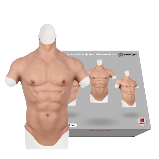 XX-DREAMSTOYS Ultra Realistic Silicone Muscle Suit Size S Light Skin Tone Full Torso Bodyform Secondary image