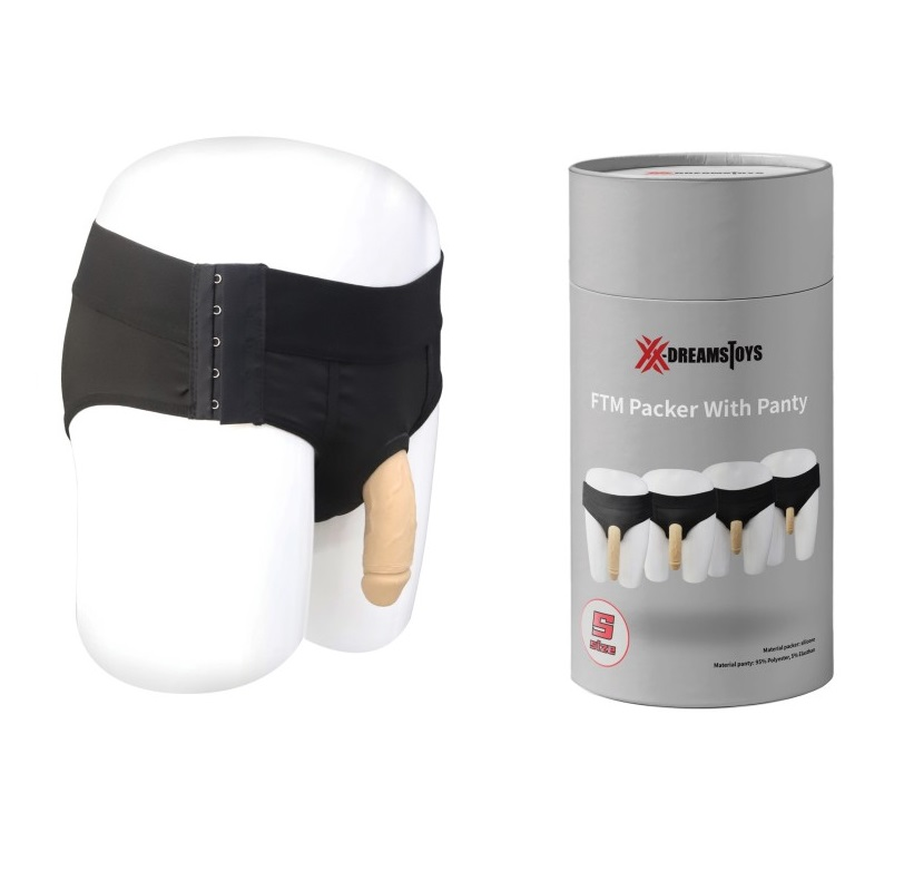 XX-Dreamstoys FTM Silicone Packer with Black Panty Size S 10cm Length 3.5cm Diameter Default Title Packers