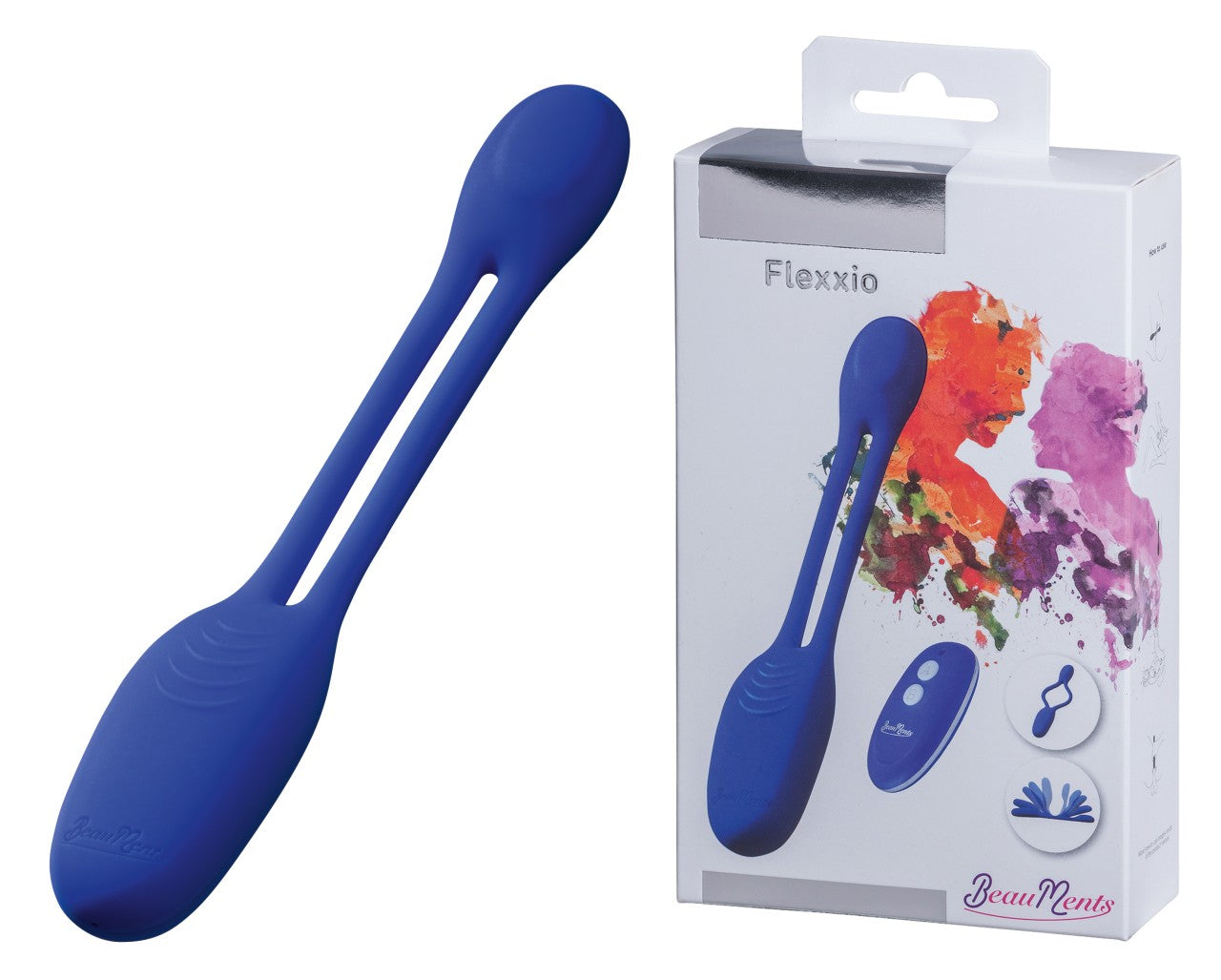 BeauMents Flexxio Blue Powerful Silicone Vibrator with Remote Control and Dual Motors Default Title Couples Toys
