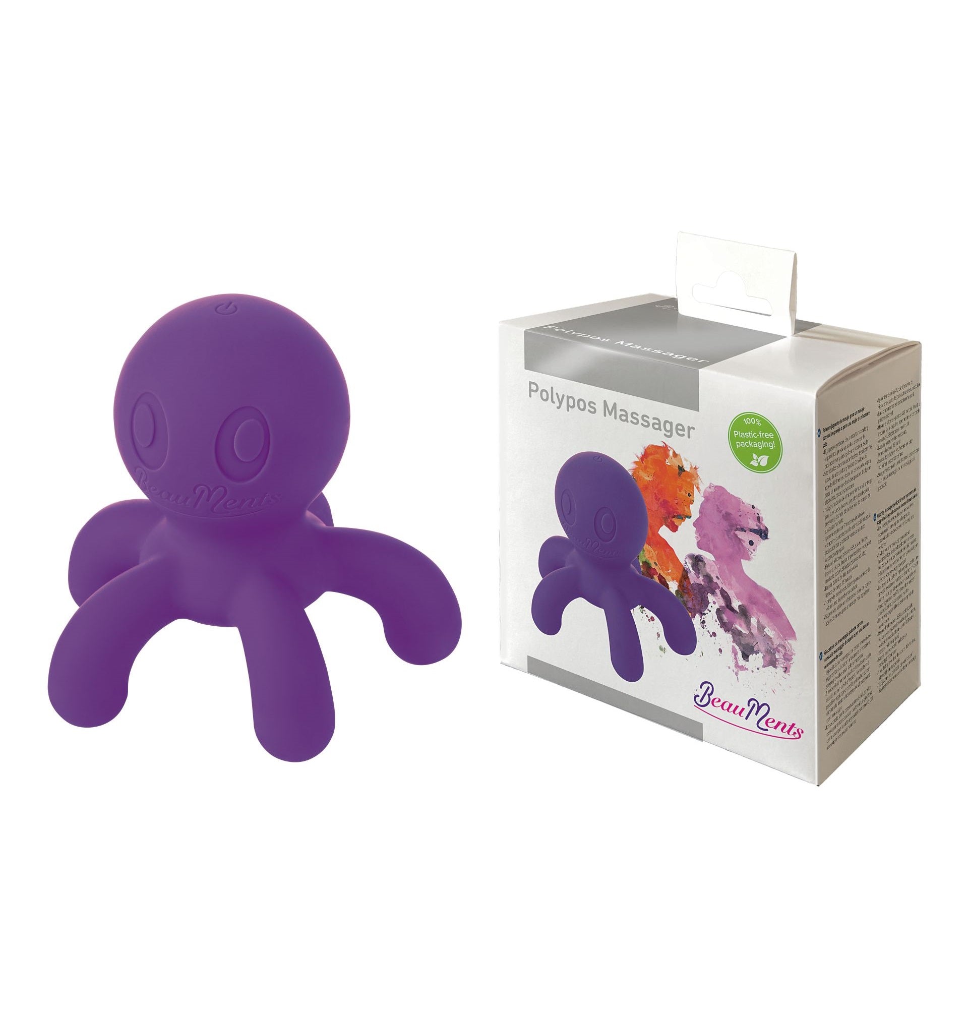 BeauMents Polypos Massager Purple Silicone Ergonomic 5-Tentacle Vibrating Muscle Stimulator with 7 Functions and Motor > Sex Toys > Mini Massagers