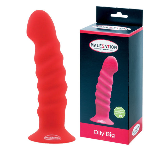 Malesation Olly Dildo Large Red Silicone with Suction Cup 19.7 cm Length Default Title DONGS