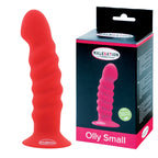 Malesation Olly Dildo Small Red Silicone with Suction Cup 13.6 cm Length Default Title > Dildos > Slim Dildos