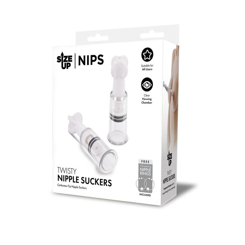 Size Up Twisty Nipple Suckers Small Set of 2 – Adjustable Nipple Suckers Clear > Sex Toys > Nipple Suckers Main image