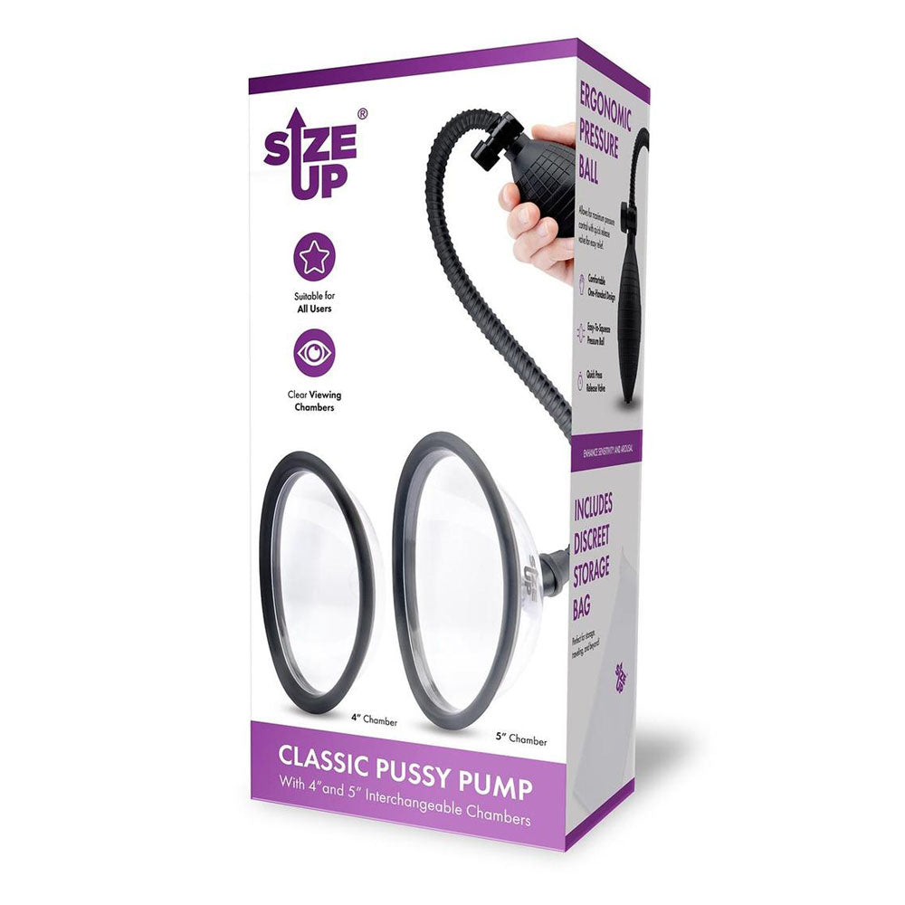 Size Up Classic (Black) – Vagina Pump with Two Interchangeable Chambers 10 cm and 12.7 cm > Pumps > Female Pumps
