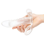 Size Up Vibrating 2 Inch Penis Extender + Ball Loop - 5 cm (2'') Vibrating Penis Extension Sleeve > Sex Toys For Men > Penis Sleeves