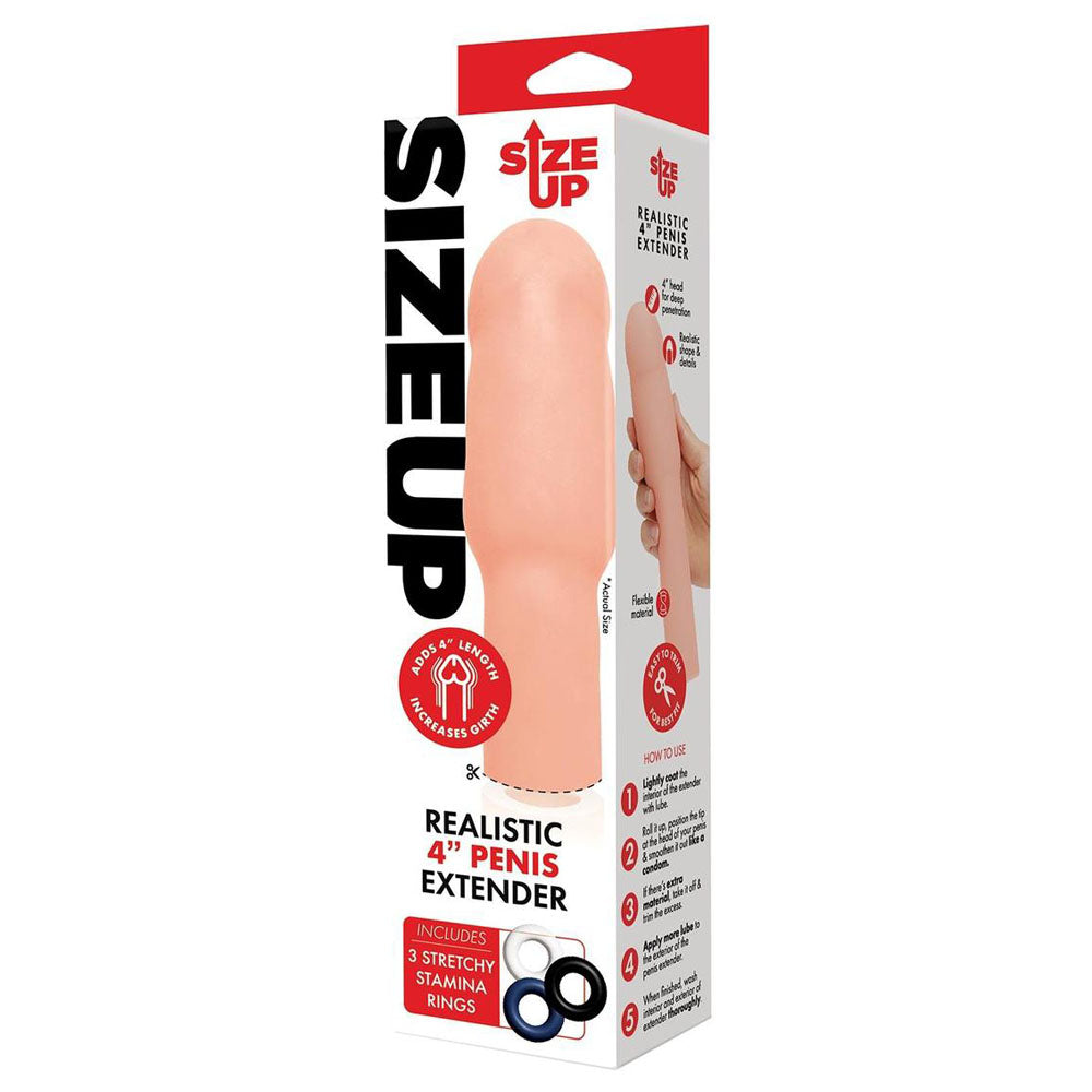Size Up Realistic 4 Inch Penis Extender > Sex Toys For Men > Penis Sleeves