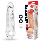Size Up 1 Inch See Thru Stretch Penis Extender Clear Clear > Sex Toys For Men > Penis Sleeves