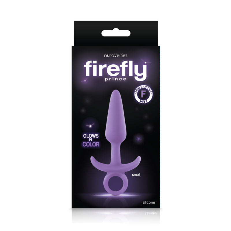 Firefly Prince Glow-in-Dark Small Butt Plug – 10.9 cm Silicone Butt Plug Purple > Anal Range > Butt Plugs