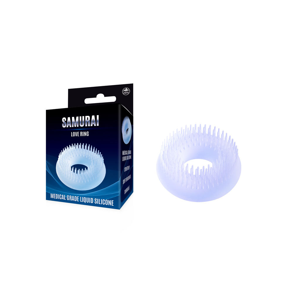 Samurai - Cock Ring with Soft Bristles for Extra Stimulation Clear COCK RINGS