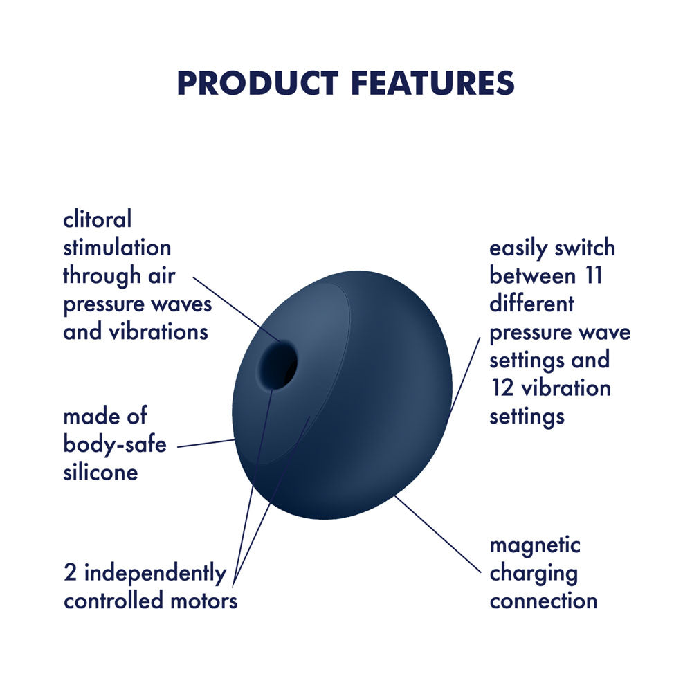 Satisfyer Air Power 4 - Navy USB Rechargeable Stimulator STIMULATORS