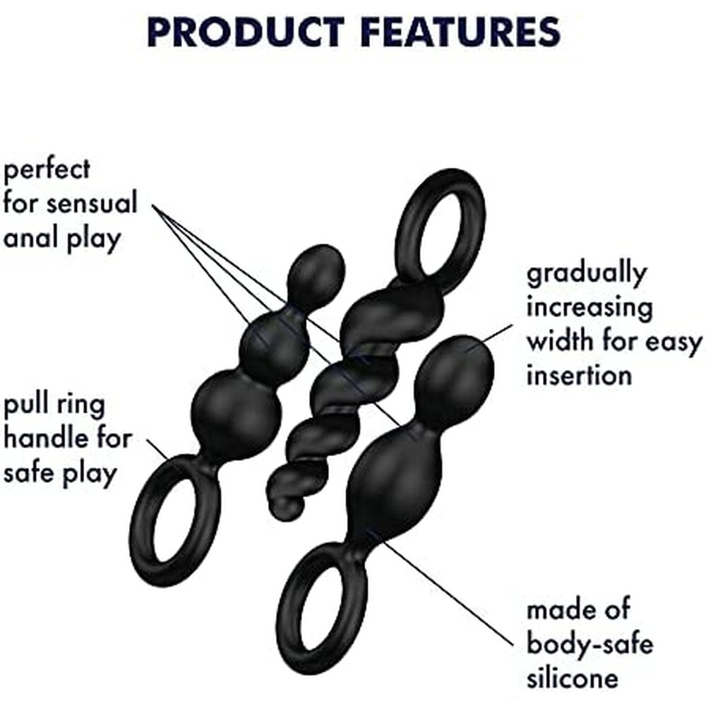Satisfyer Booty Call Set of 3 Silicone Anal Plugs – Silicone Anal Plugs Set > Anal Range > Butt Plug Kits