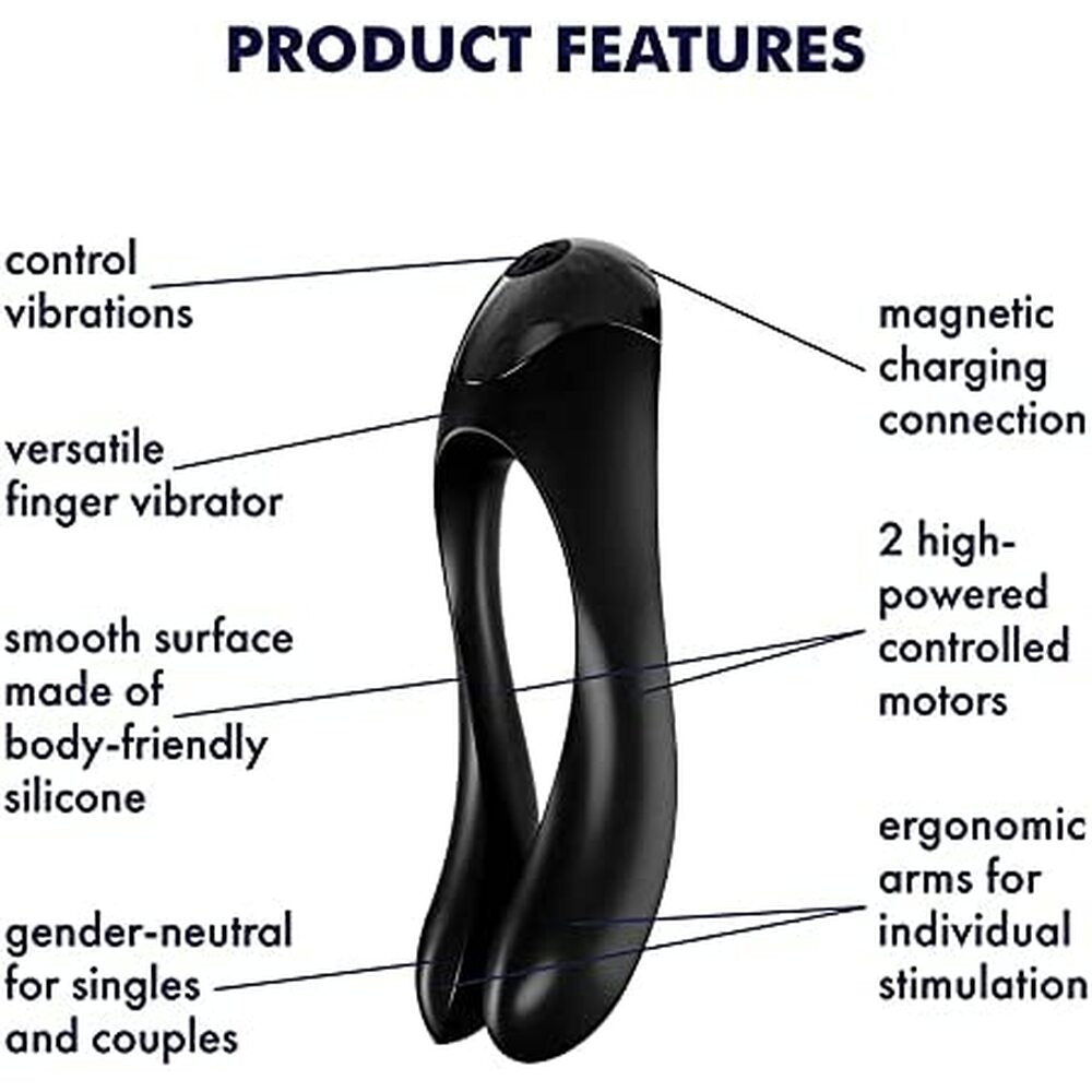 Satisfyer Candy Cane Finger Vibrator – Dual Motor Silicone Finger Vibrator > Vibrators > Finger Vibrators
