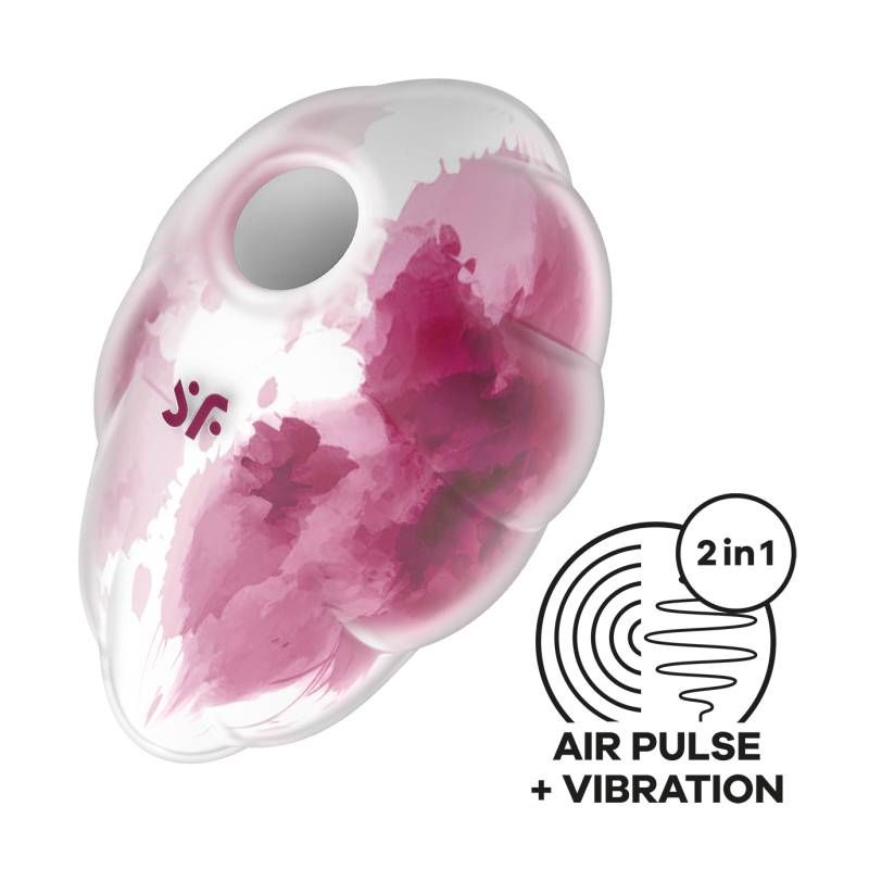 Satisfyer Cloud Dancer Red Compact Silicone Vibrator STIMULATORS