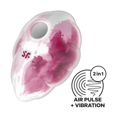 Satisfyer Cloud Dancer Red Compact Silicone Vibrator STIMULATORS
