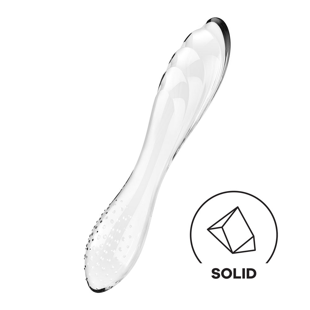 Satisfyer Dazzling Crystal 1 Double-Ended Glass Dildo Secondary image
