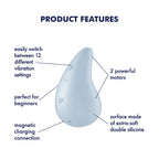 Satisfyer Dew Drop Compact Lay-On Vibrator – 4 Inches Vibrator > Vibrators > Vibrating Pads