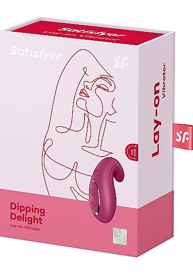 Satisfyer Dipping Delight Berry Lay-On Vibrator with 2 Powerful Motors and Flexible Tip, Waterproof Silicone, 12 Vibration Modes Default Title Vibrators
