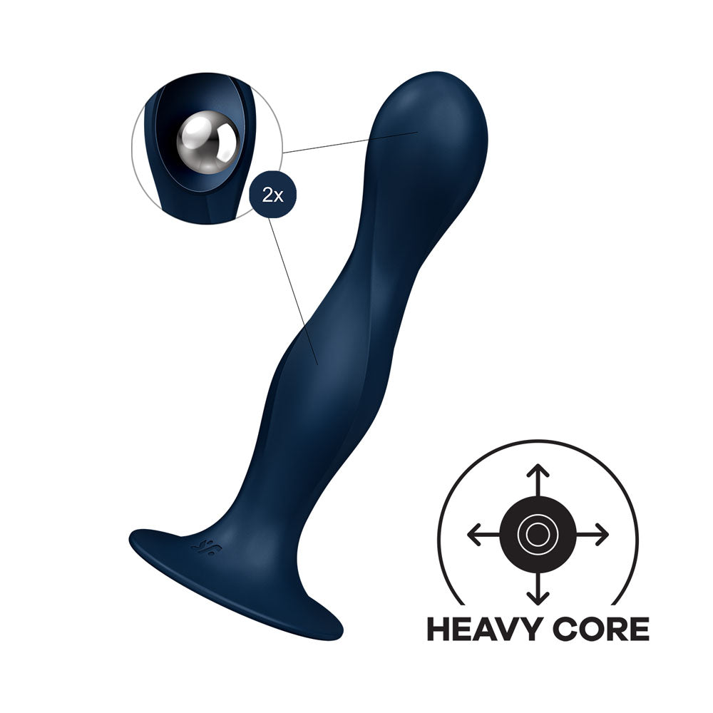 Satisfyer Double Ball-R Dildo Blue 7 Inch Pleasure Toy Butt Plugs - Vibrating