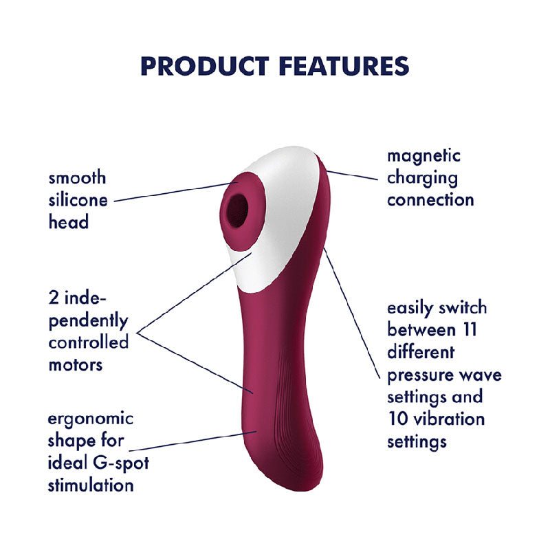 Satisfyer Dual Crush Air Pulse Stimulator With Vibration AIR PULSATION