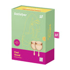 Satisfyer Feel Good Menstrual Cup Orange with 15ml and 20ml Sizes Medical Grade Silicone > Essentials > Menstrual Products
