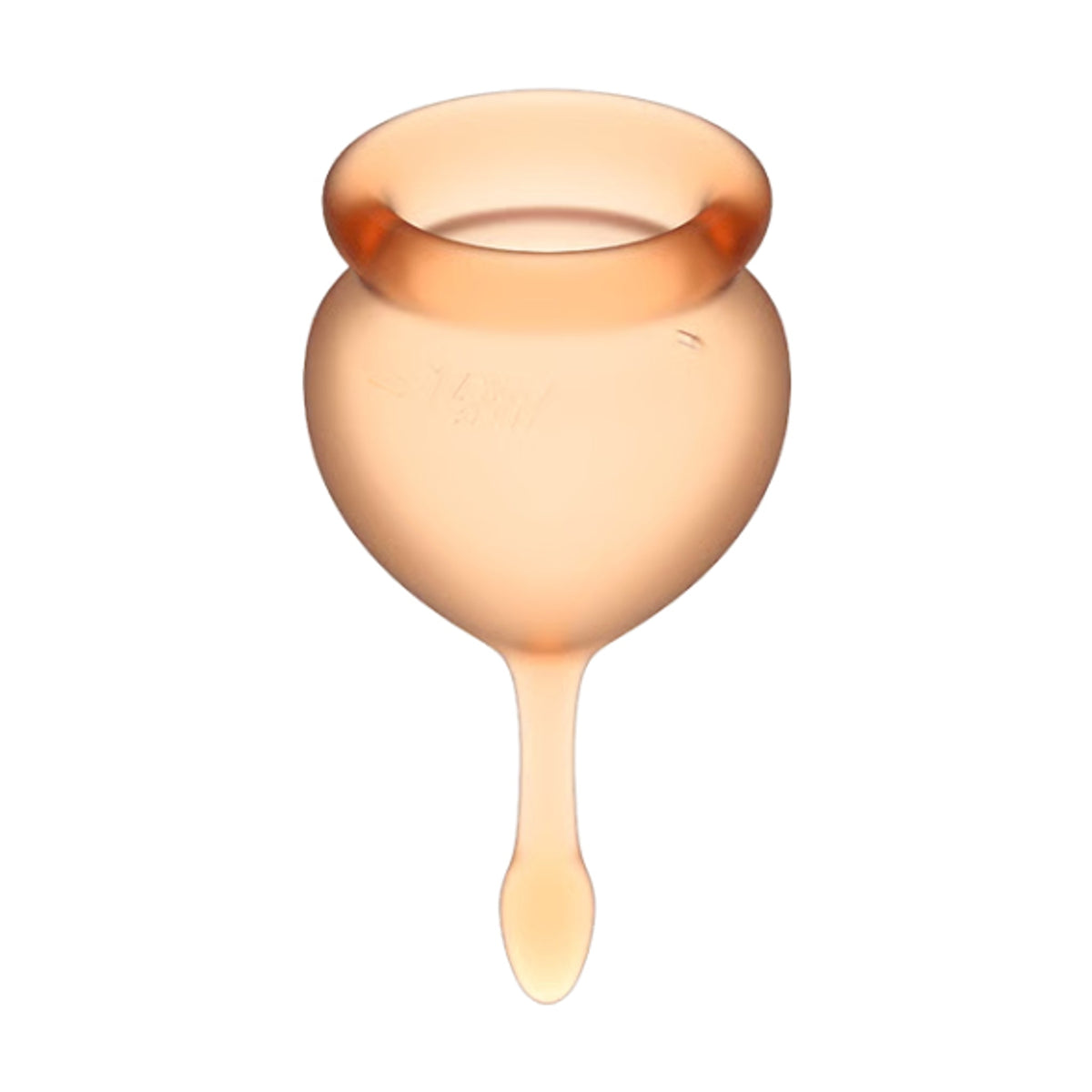 Satisfyer Feel Good Menstrual Cup Orange with 15ml and 20ml Sizes Medical Grade Silicone > Essentials > Menstrual Products