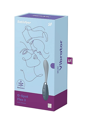 Satisfyer G-Spot Flex 3 Multi Vibrator in Grey with Flexible Shaft and 12 Vibration Modes Default Title Vibrators