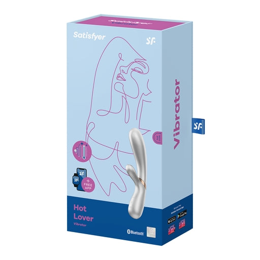 Satisfyer Hot Lover Silver Warming Dual-Stim Vibrator – App Controlled Waterproof Silicone > Sex Toys > Couples Toys