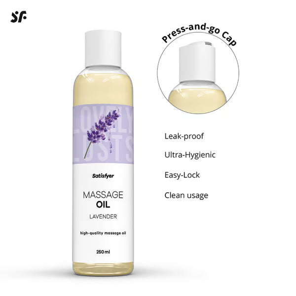 Satisfyer Massage Oil (Lavender) – 250ml Massage Oil > Essentials > Massage Oil