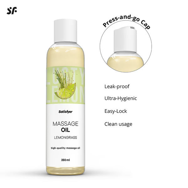 Satisfyer Lemongrass Massage Oil (250ml) – Massage Oil > Essentials > Massage Oil