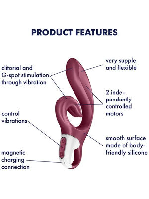 Satisfyer Love Me Rabbit Vibrator Red Waterproof Silicone > Vibrators > Ladies > Rabbit