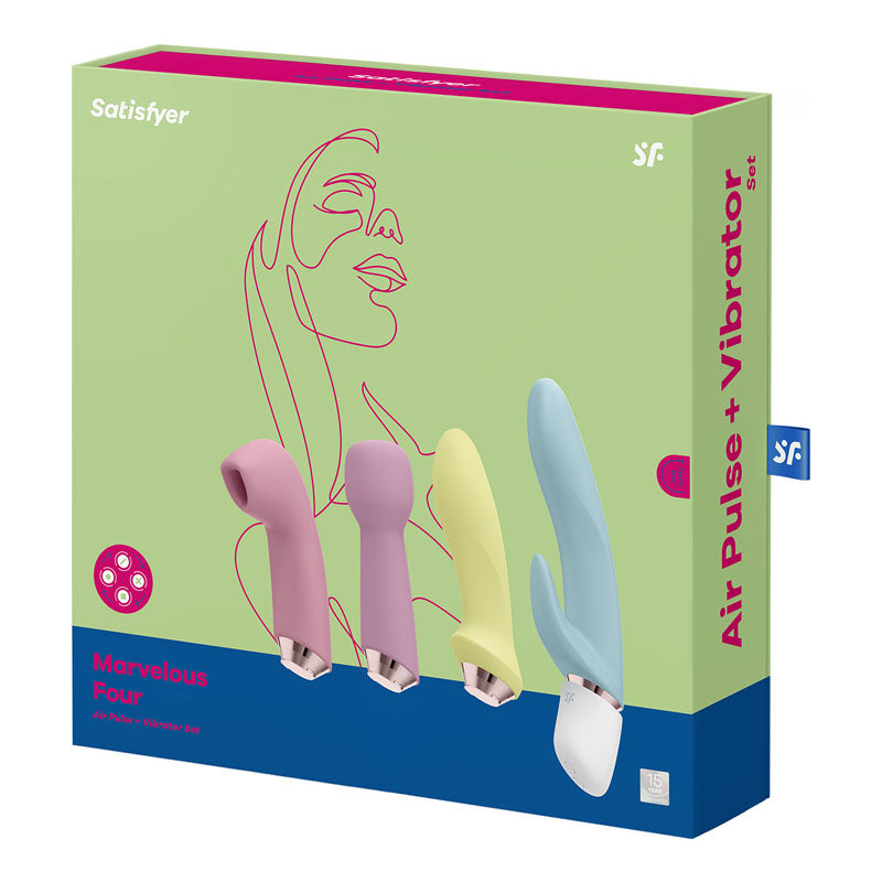 Satisfyer Marvelous Four – USB Rechargeable 4-in-1 Vibrator with Four Attachments Secondary image