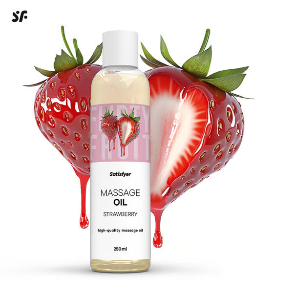 Satisfyer Massage Oil (Strawberry) – Nourishing Moisturizing Massage Oil 250ml > Essentials > Massage Oil