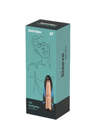 Satisfyer Men Sleeve Tri Delights – Soft Cyberskin Replaceable Masturbator Sleeve > Sex Toys For Men > Masturbators > Vibrating Main image